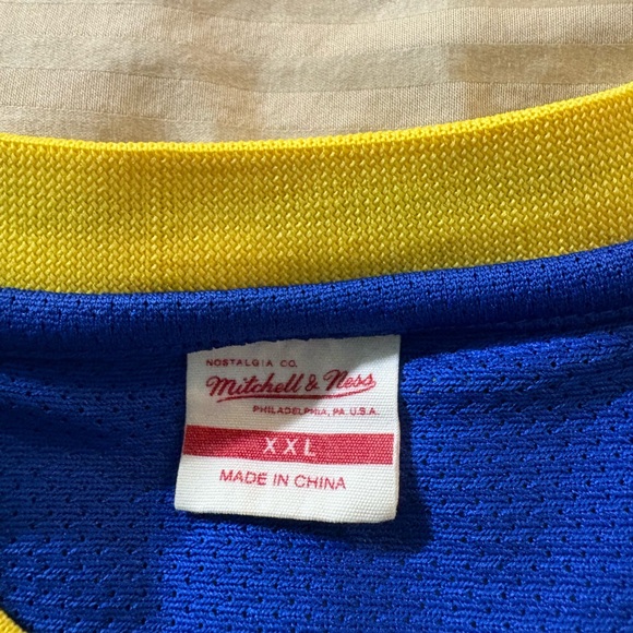 Mitchell & Ness Golden State Warriors Pull Over V-Neck Jersey XXL Bay Area - Picture 5 of 6
